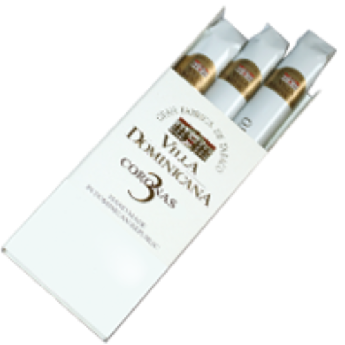 Bild von 3 Villa Dominicana Coronas in der Frischhaltefolie, aus der Dom. Rep.