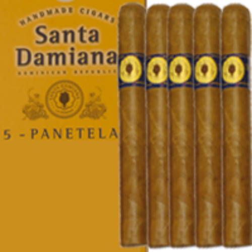 Bild von 5 Santa Damiana Classic Panetelas. Handgerollte Importcigarre aus der Dominikanischen Republik. Im Karton