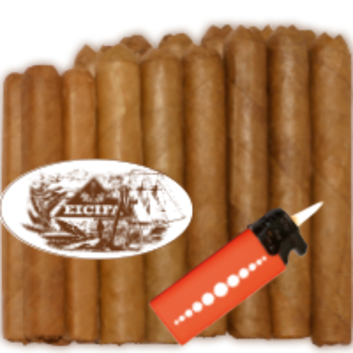 Bild von 14 Kleines Sortiment Huusmarke hell im Karton, mit Feuerzeug