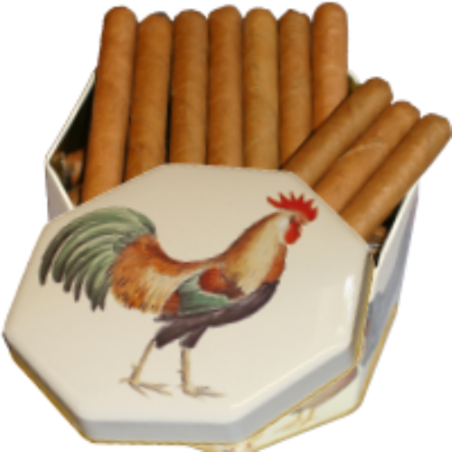 Bild von 40 Kleincigarren in Dose mit "Güggel-Design"