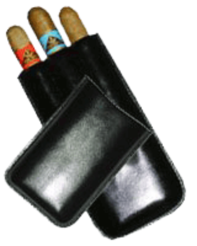Bild von Leder Cigarren-Etui gefüllt