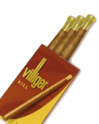 Bild von 5 Villiger Kiel, helle Cigarre mit Mundstück.