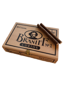 Bild von 50 Cigarillos Braniff Cortos Nr.1 mit Filter im Holzkistli.