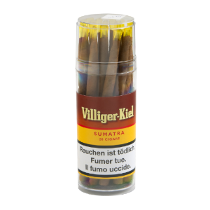 Bild von 25 Villiger Kiel Junior, helle Cigarre mit Mundstück.